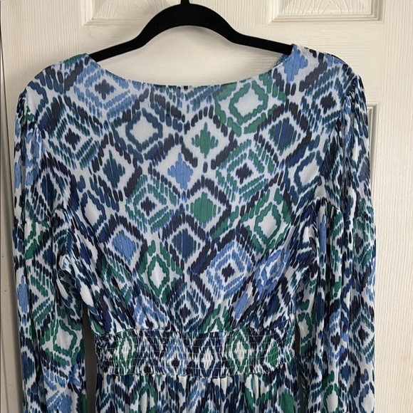 KATE and LILY Blue Bell Sleeve Crew Neck Sundress - Picture 4 of 11